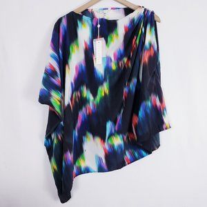Trina Turk NWT Aurora Asymmetrical Silk Top XS/S